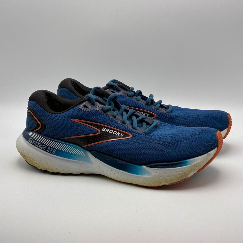 Brooks Glycerin GTS 21 Men Size 10 Blue Running Shoes 1104201D474